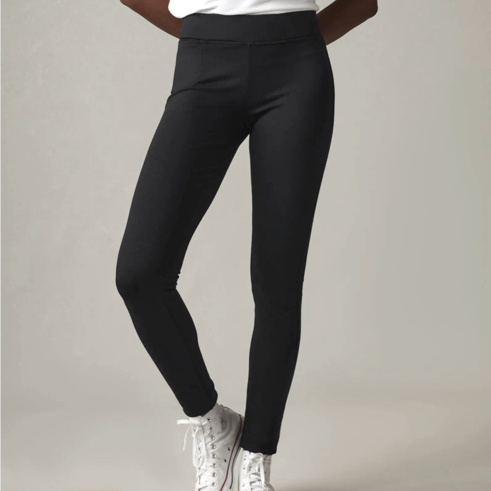 American Giant black ponte legging pants with pocket size 2